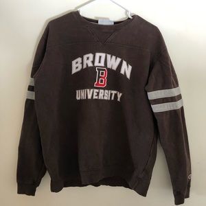 Vintage brown university champion crew neck